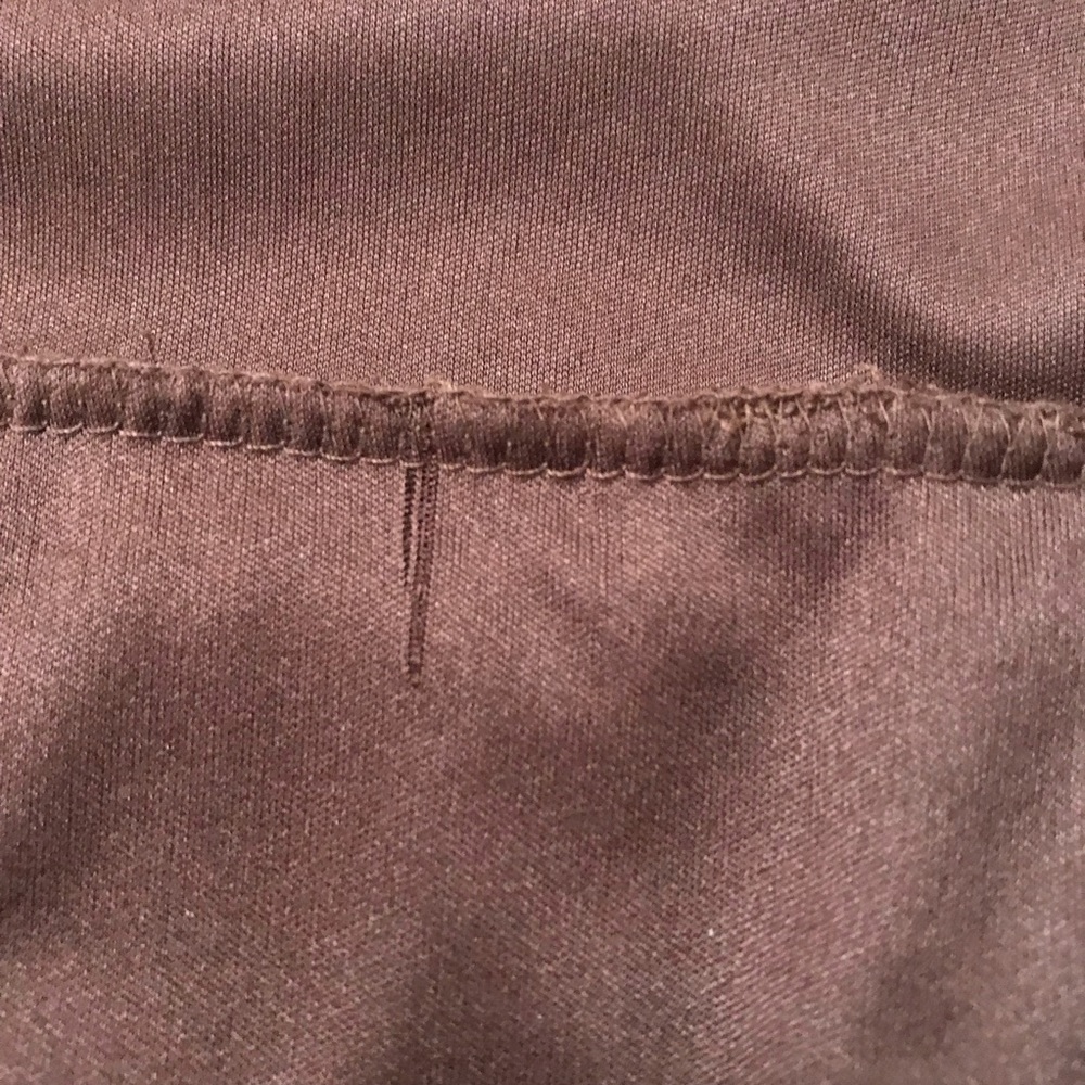 Vintage 90s Y2K brown nylon mesh  Slip dress - Picture 11 of 13